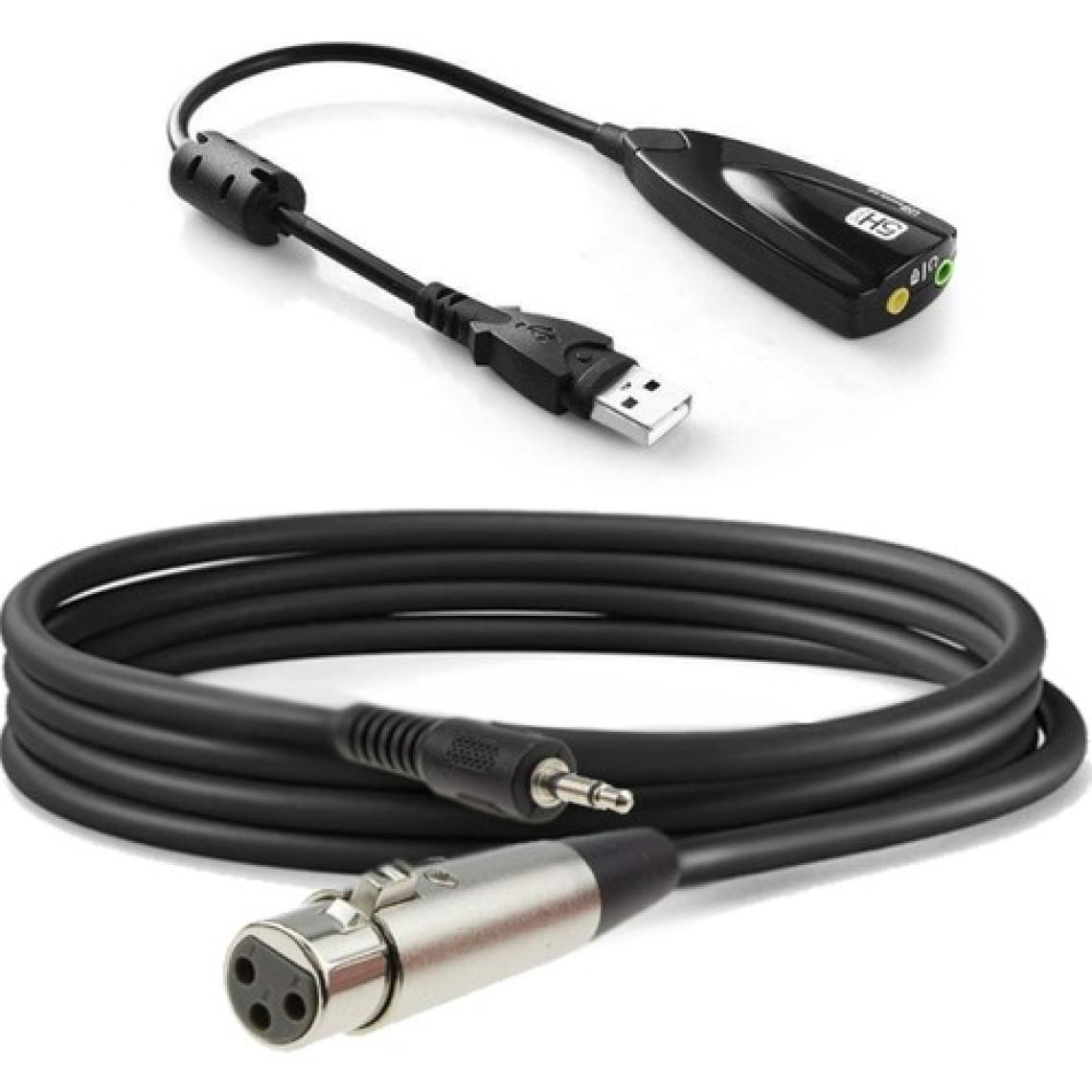 Lastvoice Cable-3ex Set Mikrofon Kablosu ve 7.1 Ses Kartı Seti
