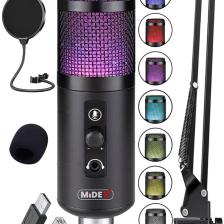 V5 Rgb Set Usb Oyuncu Ve Yayıncı Mikrofonu Condenser Stüdyo