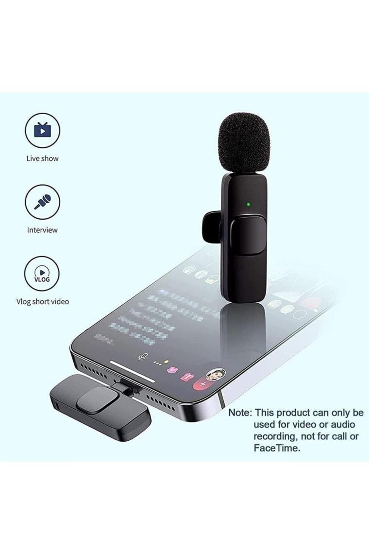 Vothoon Kablosuz Yaka Mikrofonu Typ-C 2'li Mini Mikrofon