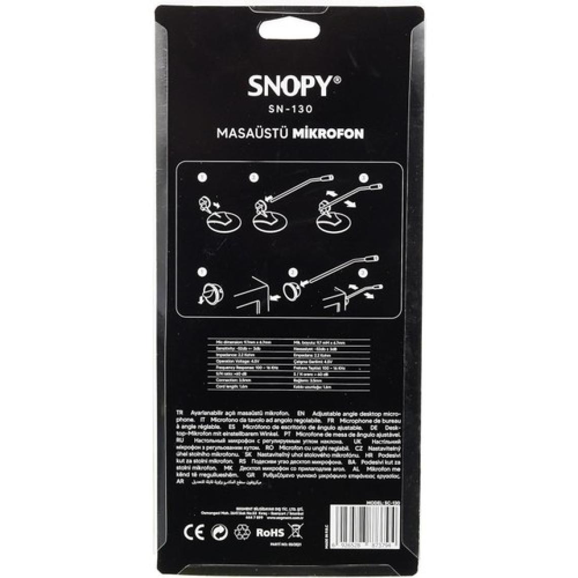 Snopy Sn-130 Siyah Mikrofon