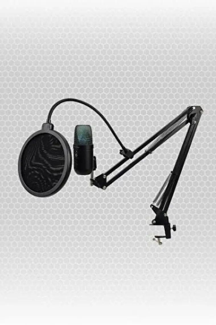 Shuriken ES9 ONPA RGB Gaming Profesyonel Oyuncu Yayıncı Mikrofonu + Masa Standı + Masa Tutacağı + Mikrofon Filtresi