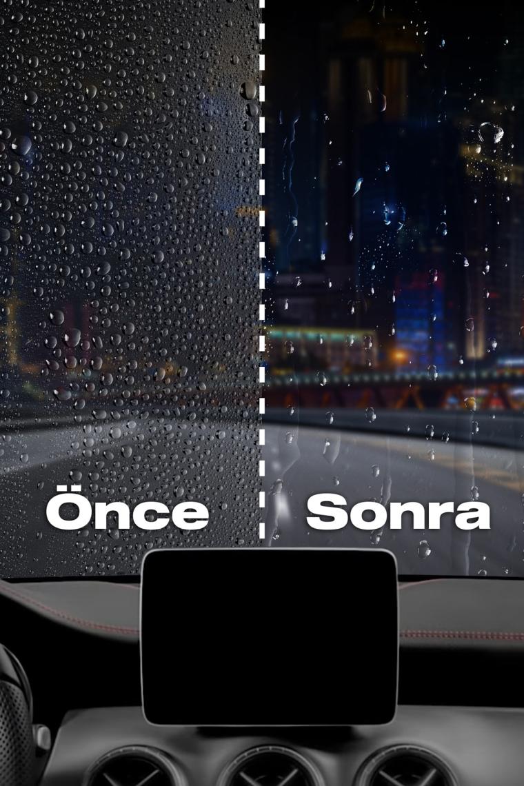 GlasShield Araç Nano Yağmur Kaydırıcı Ve Su İtici Sprey-50 Ml-2 Yıl Etkili-Cam Koruma