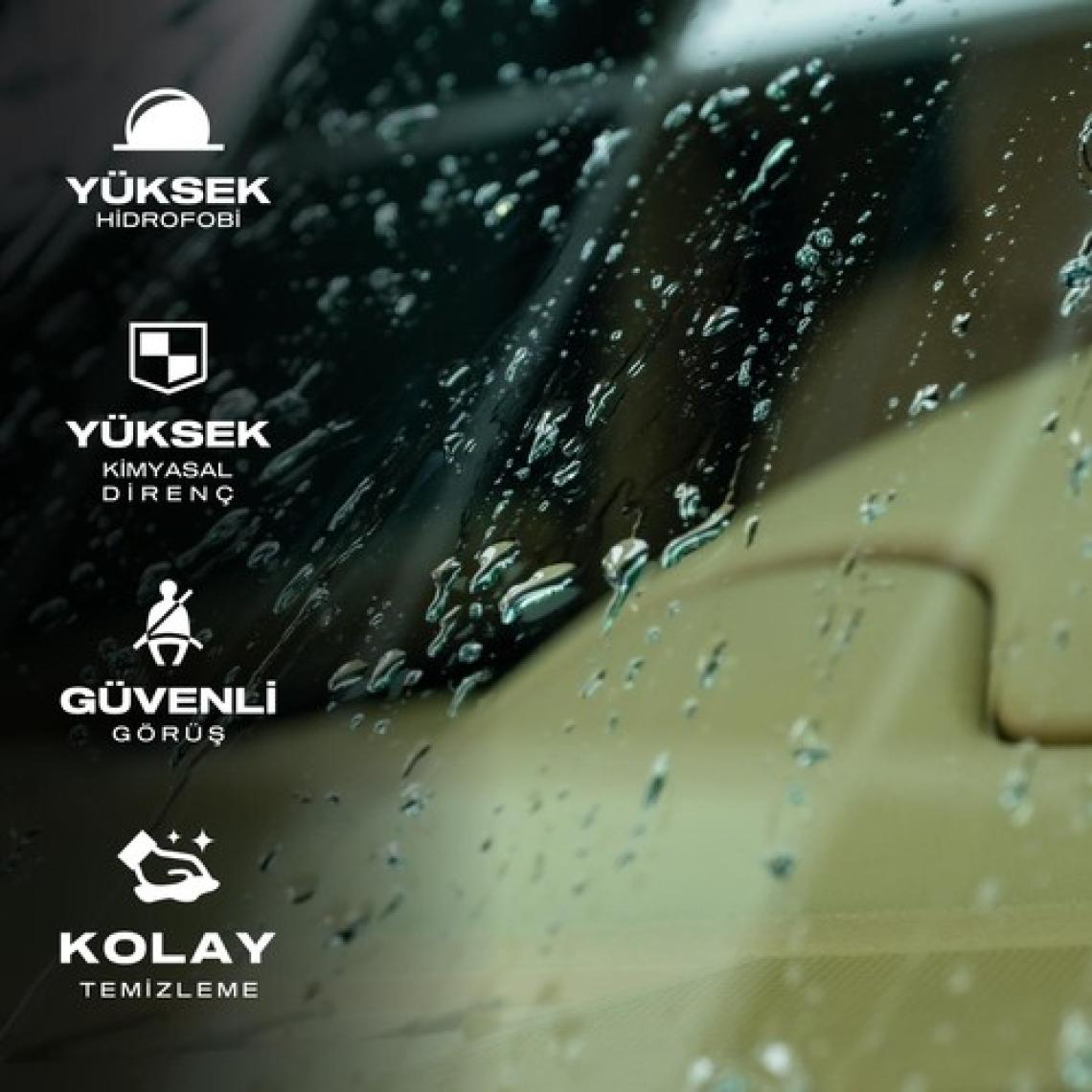 Nasiol GlasShield Wipe-On Araç Nano Yağmur Kaydırıcı Ve Su İtici Mendil-1 Yıl Etkili-Cam Bakımı