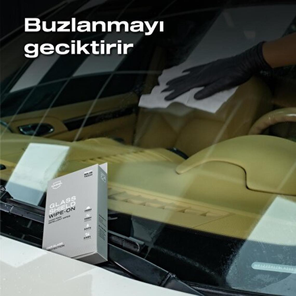 Nasiol GlasShield Wipe-On Araç Nano Yağmur Kaydırıcı Ve Su İtici Mendil-1 Yıl Etkili-Cam Bakımı