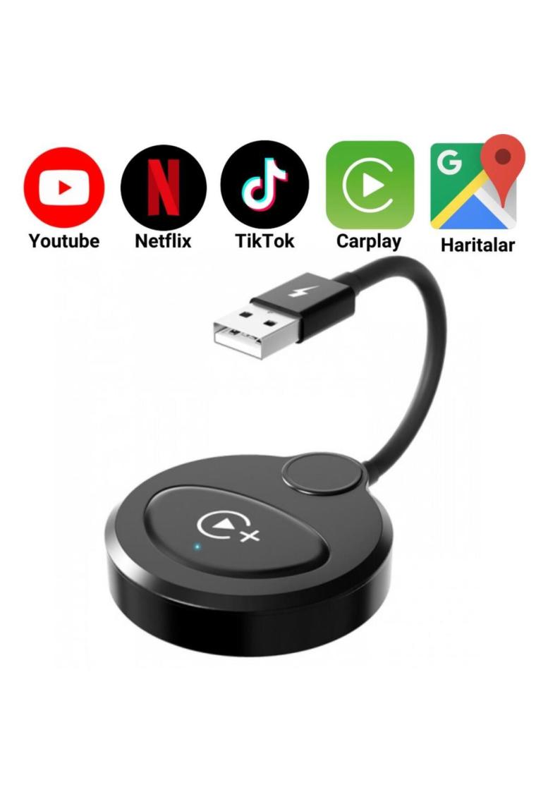 Coofbe Kablosuz Apple Car Play Dönüştücü Video Yansıtıcı Youtube Netflix Tiktok Video Yansıtıcı Carplay