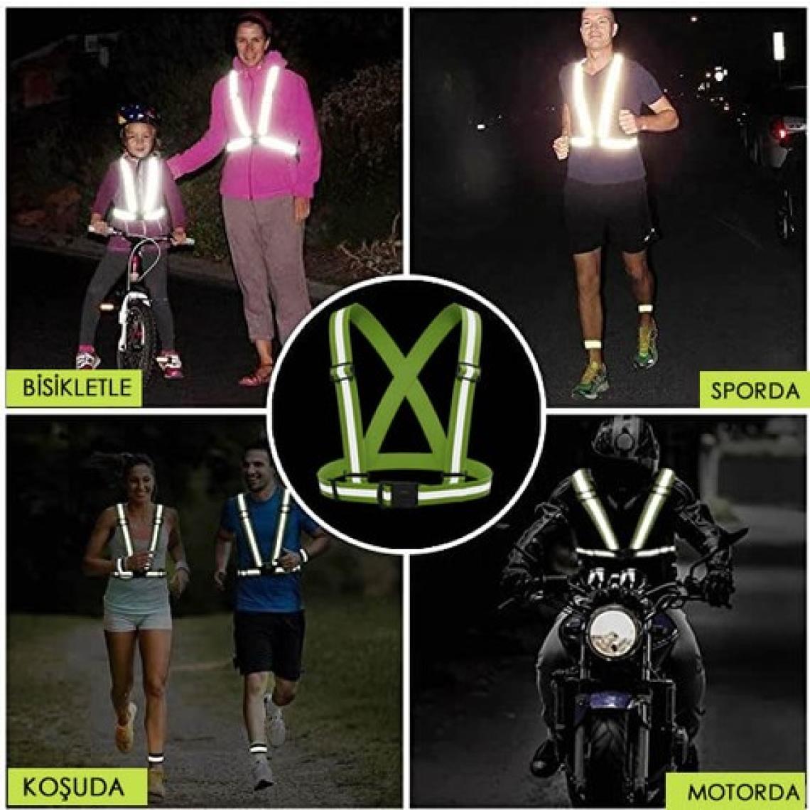 Jbox Reflektörlü Yelek - Motosiklet, Bisiklet ve Scooter (Yeni Yasaya Uygun )