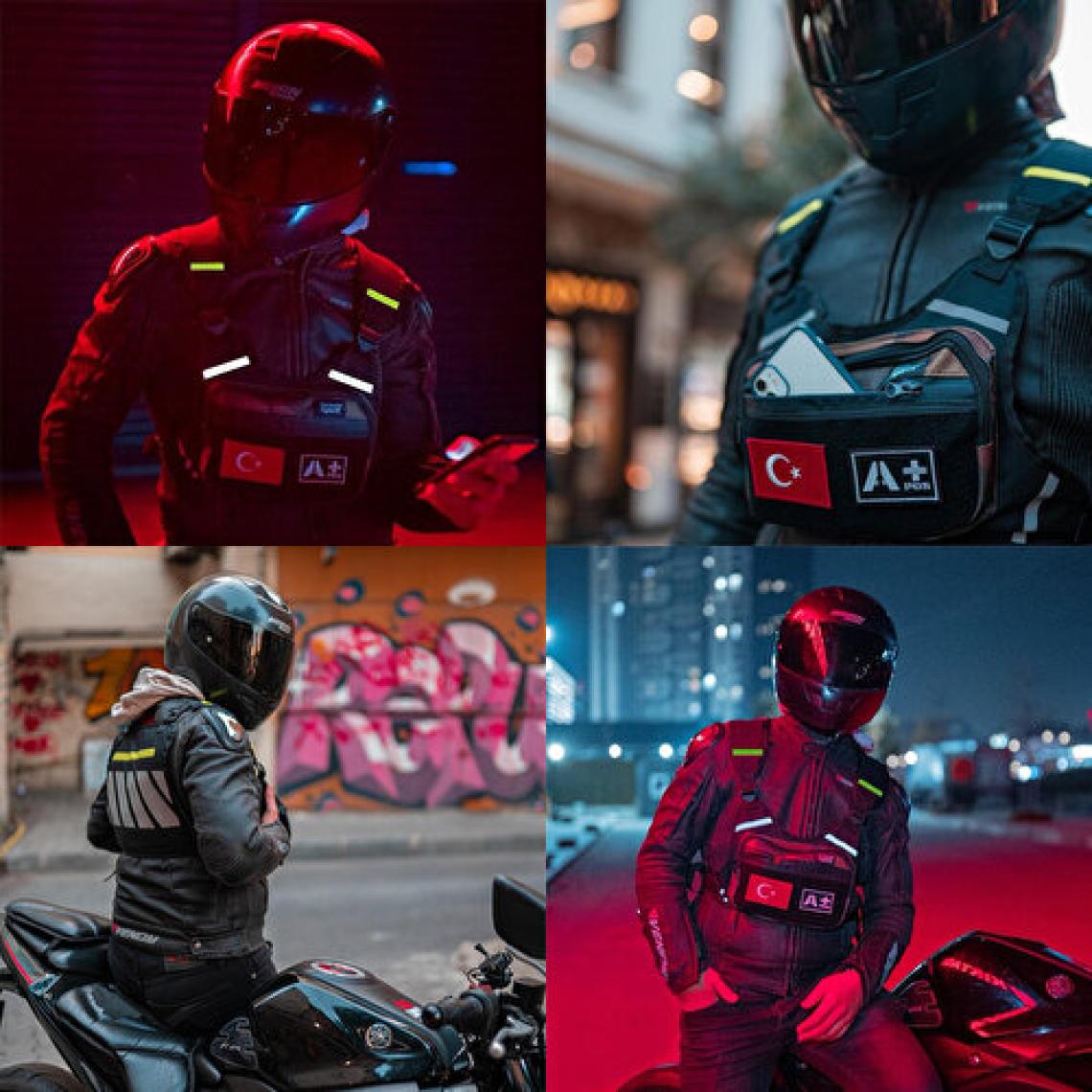 Knmaster Eastern Spirit Motosiklet – Bisiklet Reflektörlü Yelekli Çanta (Yeni Yönetmeliğe Uyumlu) + Hediye Seti