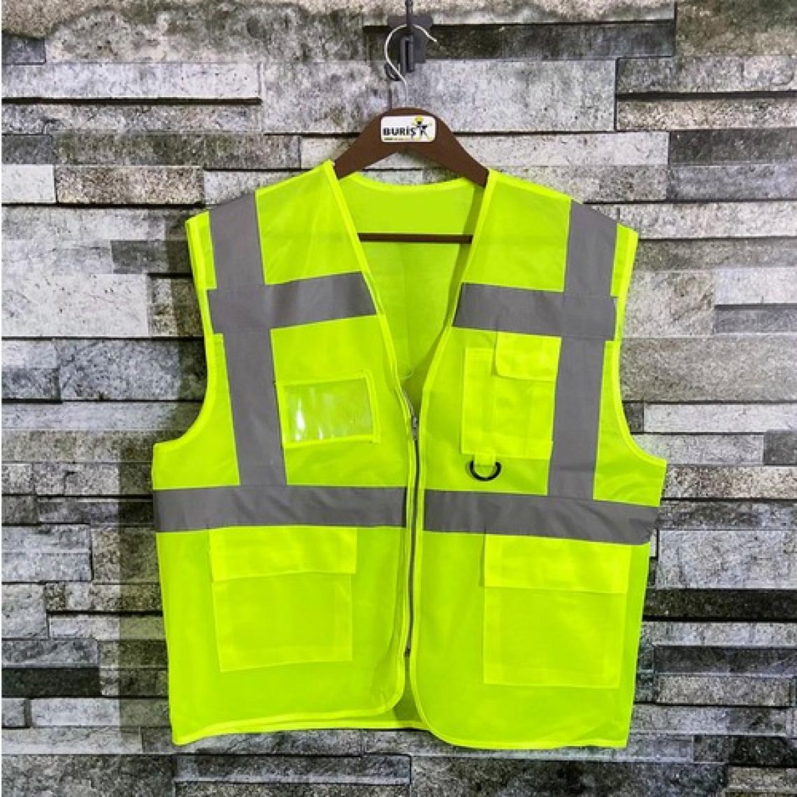 Vento Buriş Reflektörlü Mühendis Ikaz Yeleği Neon Sarı