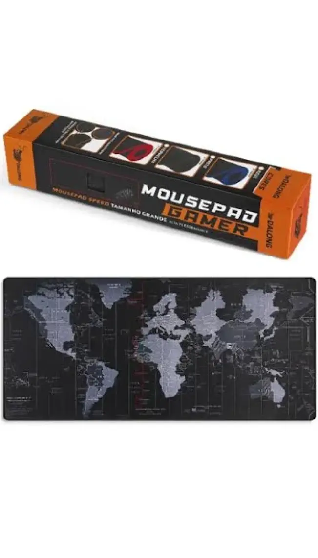 Dalong Dünya Desenli 80X30 cm Mouse Pad Xl Gaming Mousepad