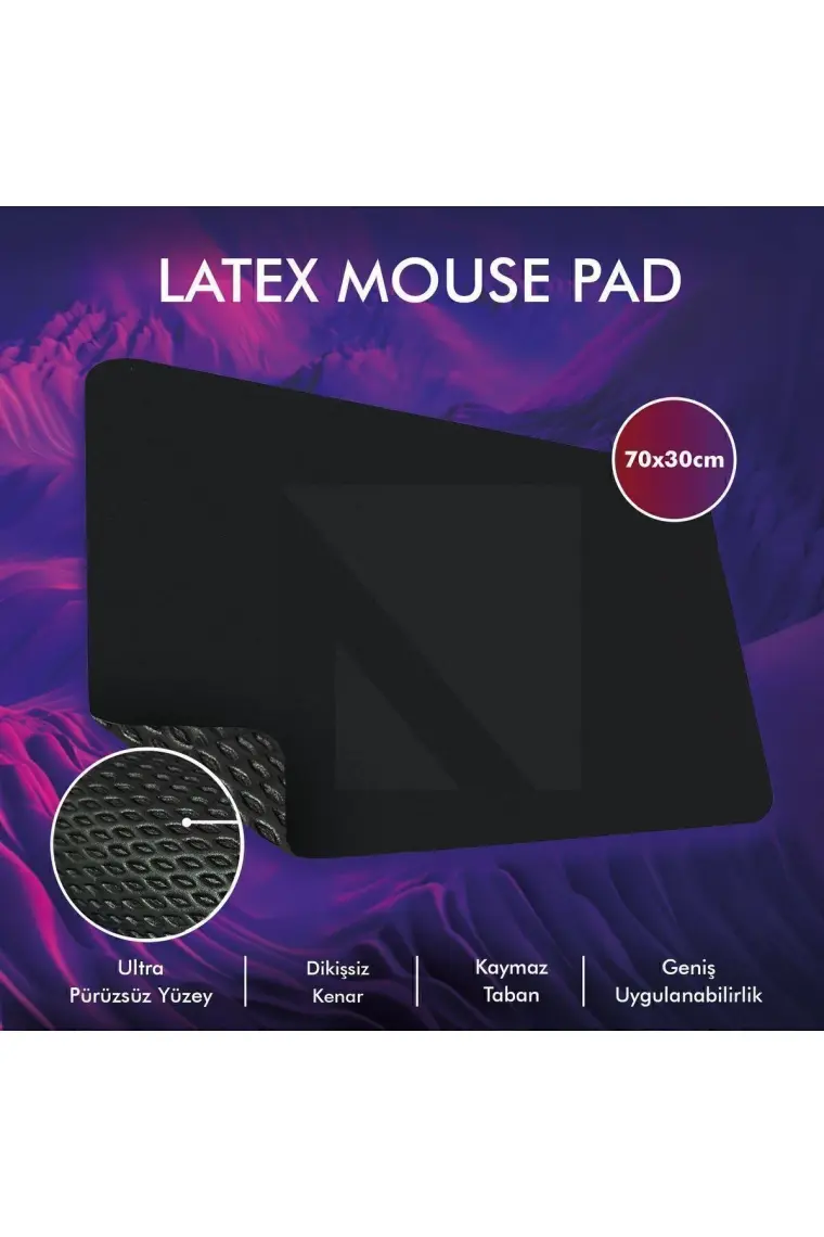 Active Team MP05 - 70x30 Large Siyah Gaming Mousepad | Kaymaz Taban, Oyuncu Gamepad,Ev,Ofis,Oyun