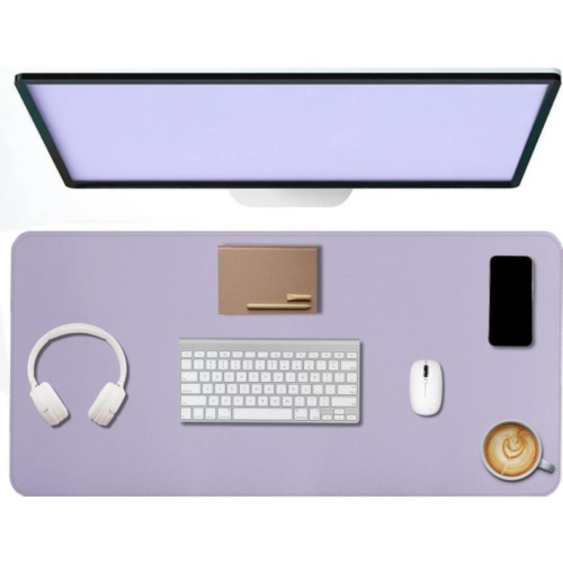 Black Deer PU Deri Mouse Pad Dikişli Kenar  Çift Yönlü Kullanım Masa Matı Sümen 90X40 Xl Lila