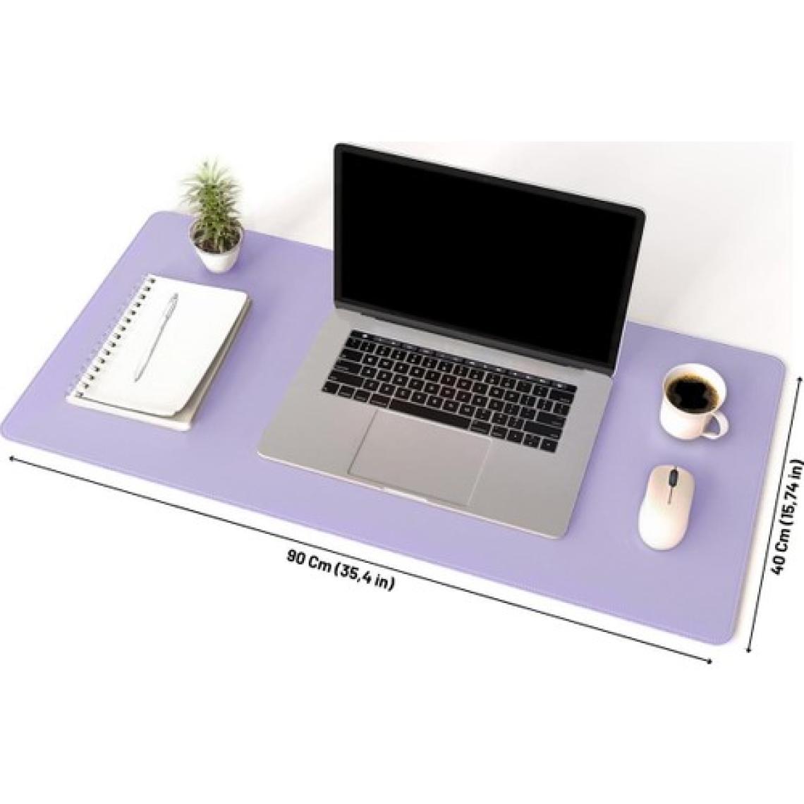 Black Deer PU Deri Mouse Pad Dikişli Kenar  Çift Yönlü Kullanım Masa Matı Sümen 90X40 Xl Lila