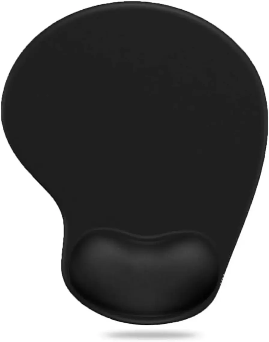 Active Team MP01 - Siyah Elips Bilek Destekli Mouse Pad | Konforlu, Kaymaz Taban, Ergonomik, Yumuşak, Ev,Ofis