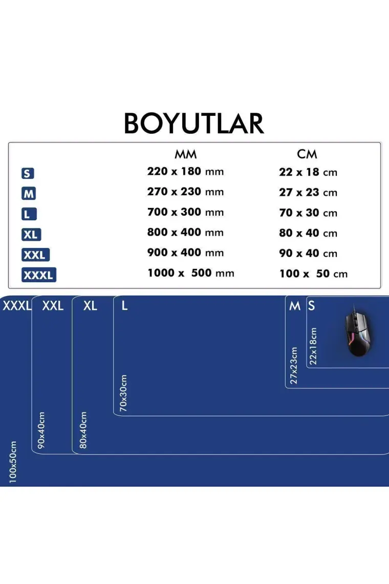Active Team MP05 - 70x30 Large Mavi Gaming Mousepad | Kaymaz Taban, Oyuncu Gamepad,Ev,Ofis,Oyun