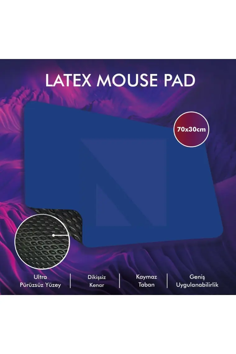 Active Team MP05 - 70x30 Large Mavi Gaming Mousepad | Kaymaz Taban, Oyuncu Gamepad,Ev,Ofis,Oyun