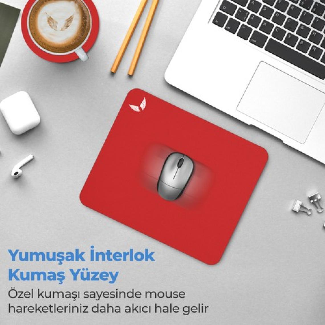 GoLite Kırmızı Mouse Pad 27x23 Cm Medium - Orta Boy Mousepad Klavye Fare Altlığı MP01