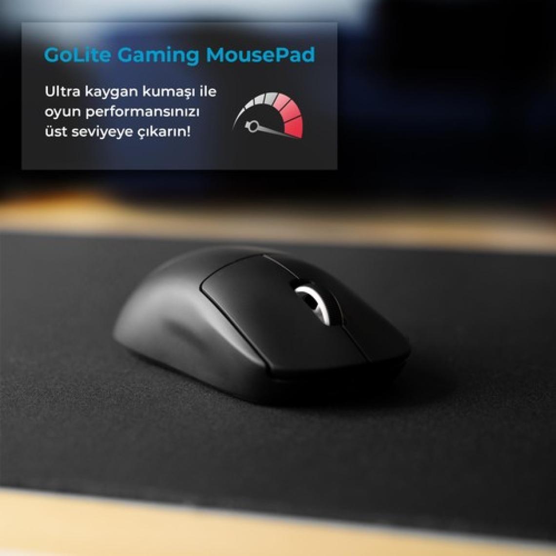 GoLite Basic - 22x18 Siyah Ofis ve Gaming Mouse Pad Kaymaz Taban Geniş Dayanıklı Oyuncu Mousepad Kontrol Fare Altlığı S