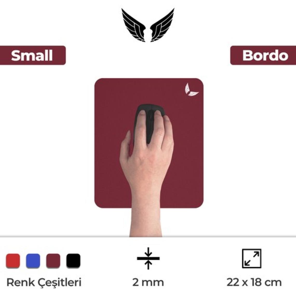 GoLite Bordo Mouse Pad 22x18 Cm Small - Küçük Boy Ofis Tipi Mousepad Klavye Fare Altlığı MP02