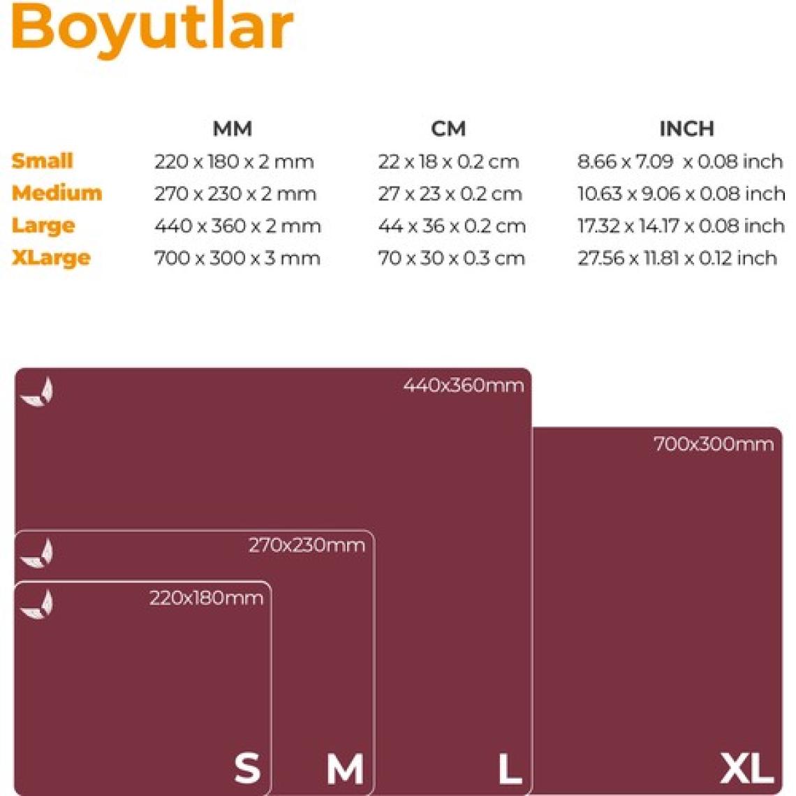 GoLite Bordo Mouse Pad 22x18 Cm Small - Küçük Boy Ofis Tipi Mousepad Klavye Fare Altlığı MP02