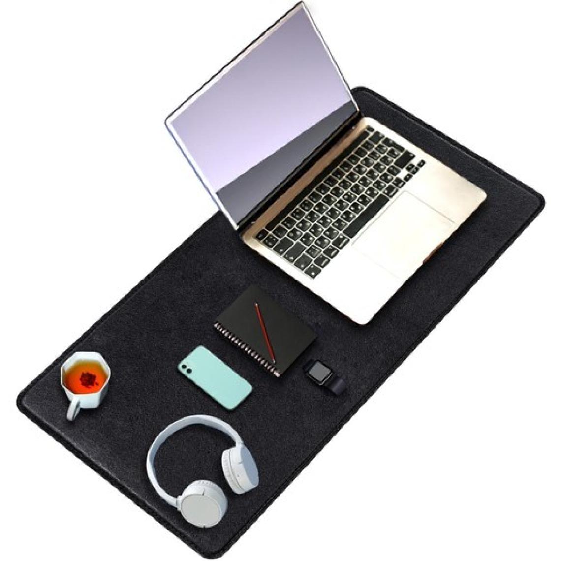 Black Deer Deri Mouse Pad Dikişli Kenar Kaymaz Taban Büyük Boy Pürüzsüz Yüzey Çift Yönlü Kullanım Masa Matı Sümen 90X40 cm