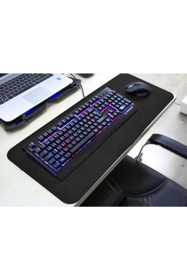 Tkz 300 x 700 x 3 mm Oyuncu Uzun Kaymaz Mouse Pad - Siyah