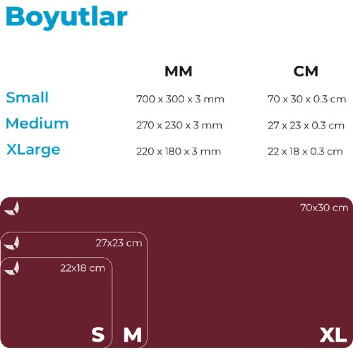 GoLite Classic - 70x30 Bordo Gaming Oyuncu Mouse Pad Kaymaz Taban Büyük Ped Klavye Fare Altlığı Mousepad
