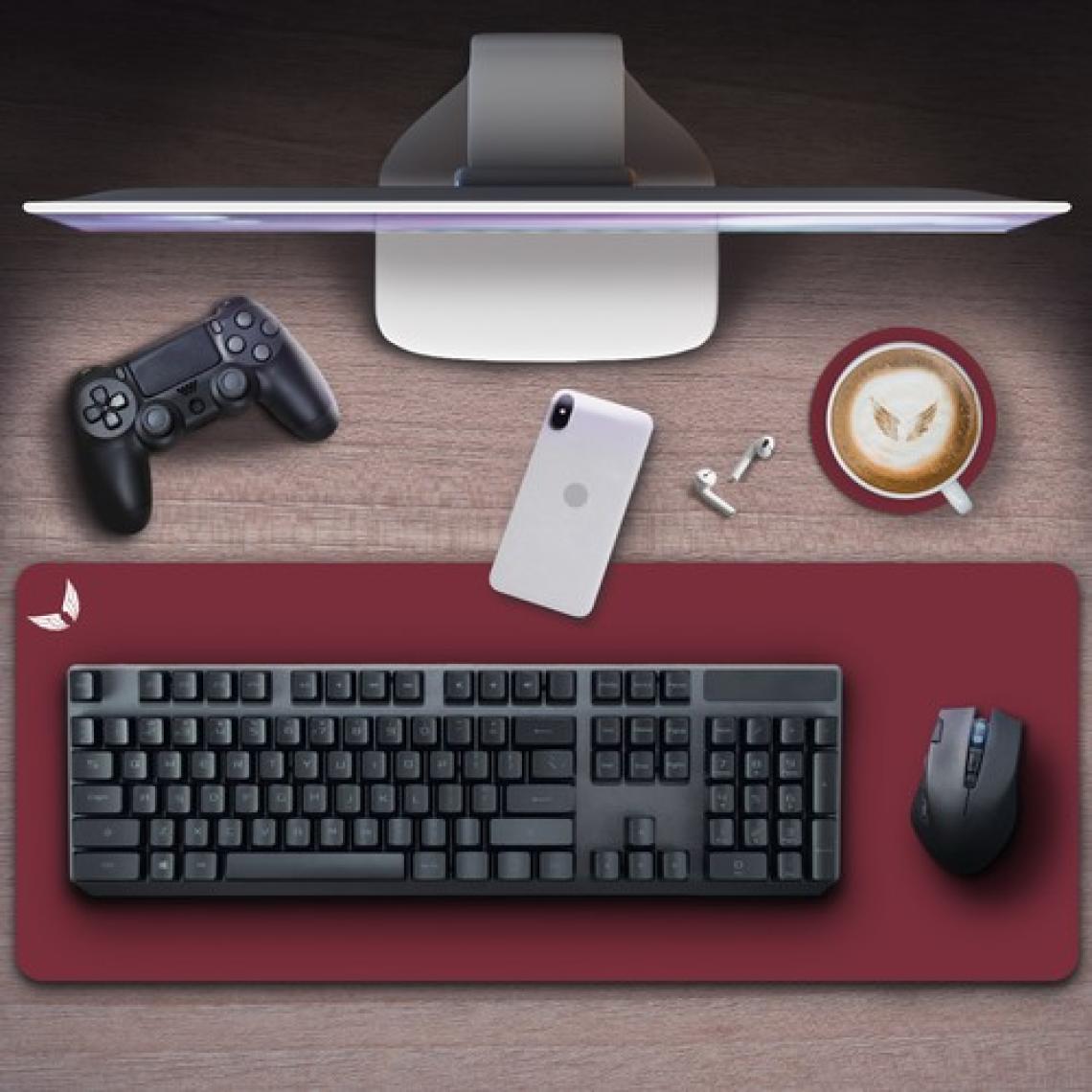 GoLite Classic - 70x30 Bordo Gaming Oyuncu Mouse Pad Kaymaz Taban Büyük Ped Klavye Fare Altlığı Mousepad