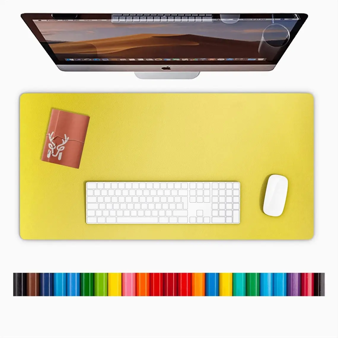 Modica Lindos - Deri Mat, Masa Pedi, Büyük Mouse Pad, Ofis Için Mat, Su Geçirmez Mat, Ofis ve Ev Için Deri Pedi, Gaming Masa Matı, Masaüstü Için Masa