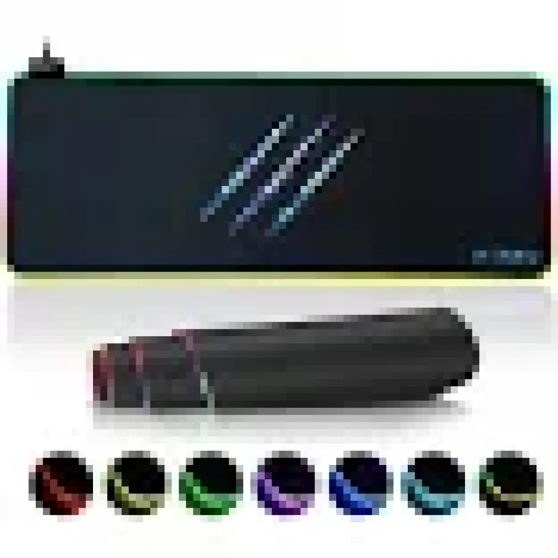 Claw's Raptor 90X40CM Mikrofiber Yüzey Kaydırmaz Kauçuk Zemin 360 Rgb Dikişli Xxl Mousepad - Siyah