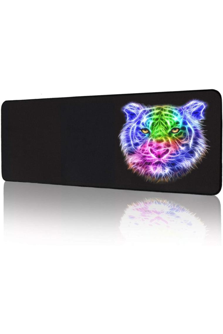 SGE TEKNOLOJİ Kaplan 70X30 cm Speed Kaymaz Taban Dikişli Oyuncu Mouse Pad
