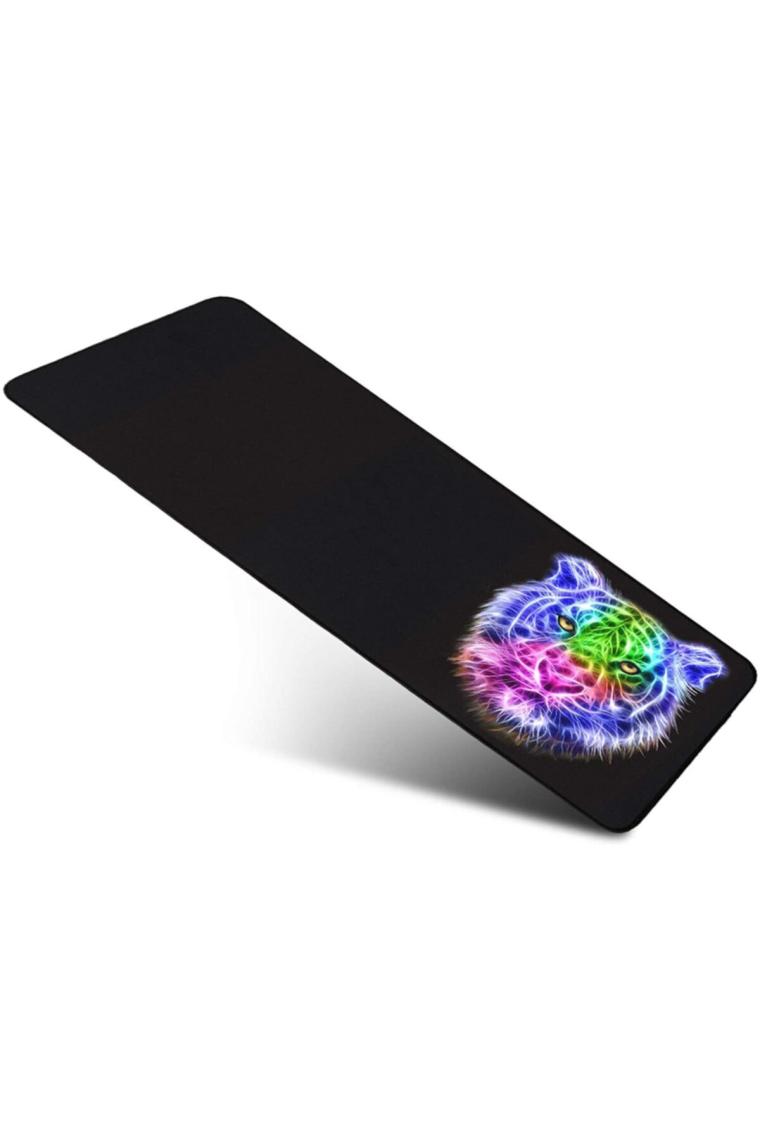 SGE TEKNOLOJİ Kaplan 70X30 cm Speed Kaymaz Taban Dikişli Oyuncu Mouse Pad