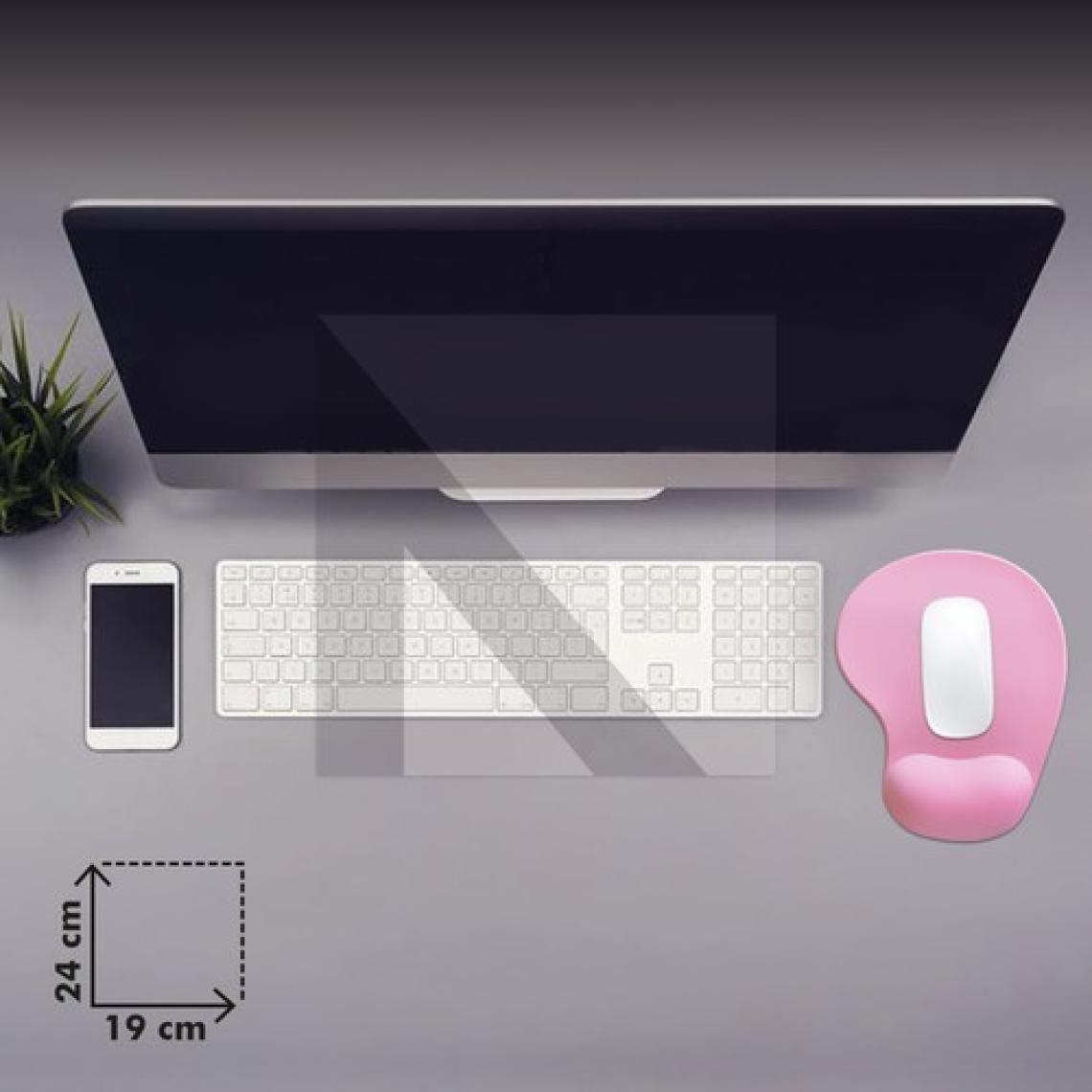 Active Team MP01 - Pembe Elips Bilek Destekli Mouse Pad | Konforlu, Kaymaz Taban, Ergonomik, Yumuşak, Ev,Ofis