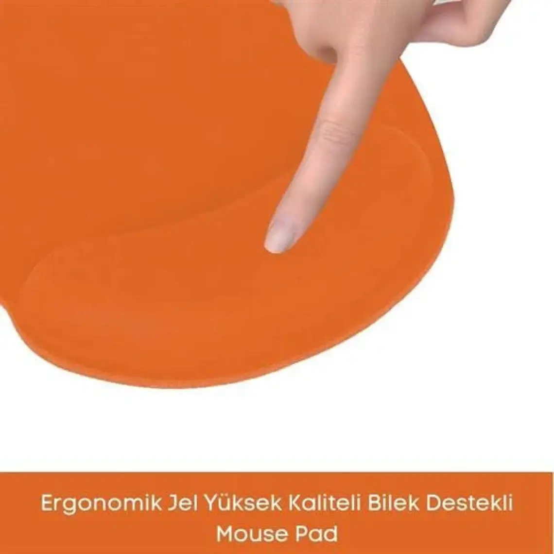 Turuncu Bilek Destekli Ergonomik  Kaymaz Taban Mouse Pad