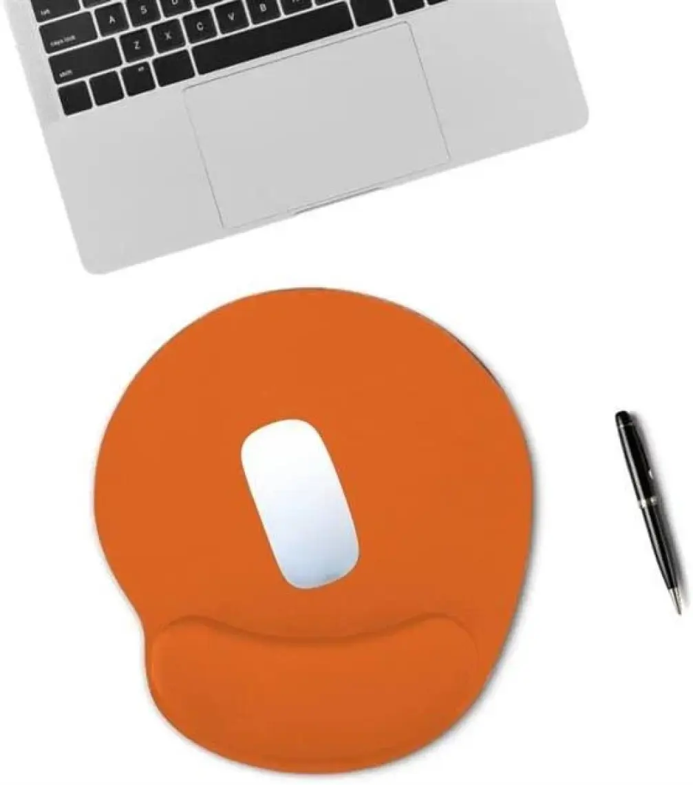Turuncu Bilek Destekli Ergonomik  Kaymaz Taban Mouse Pad