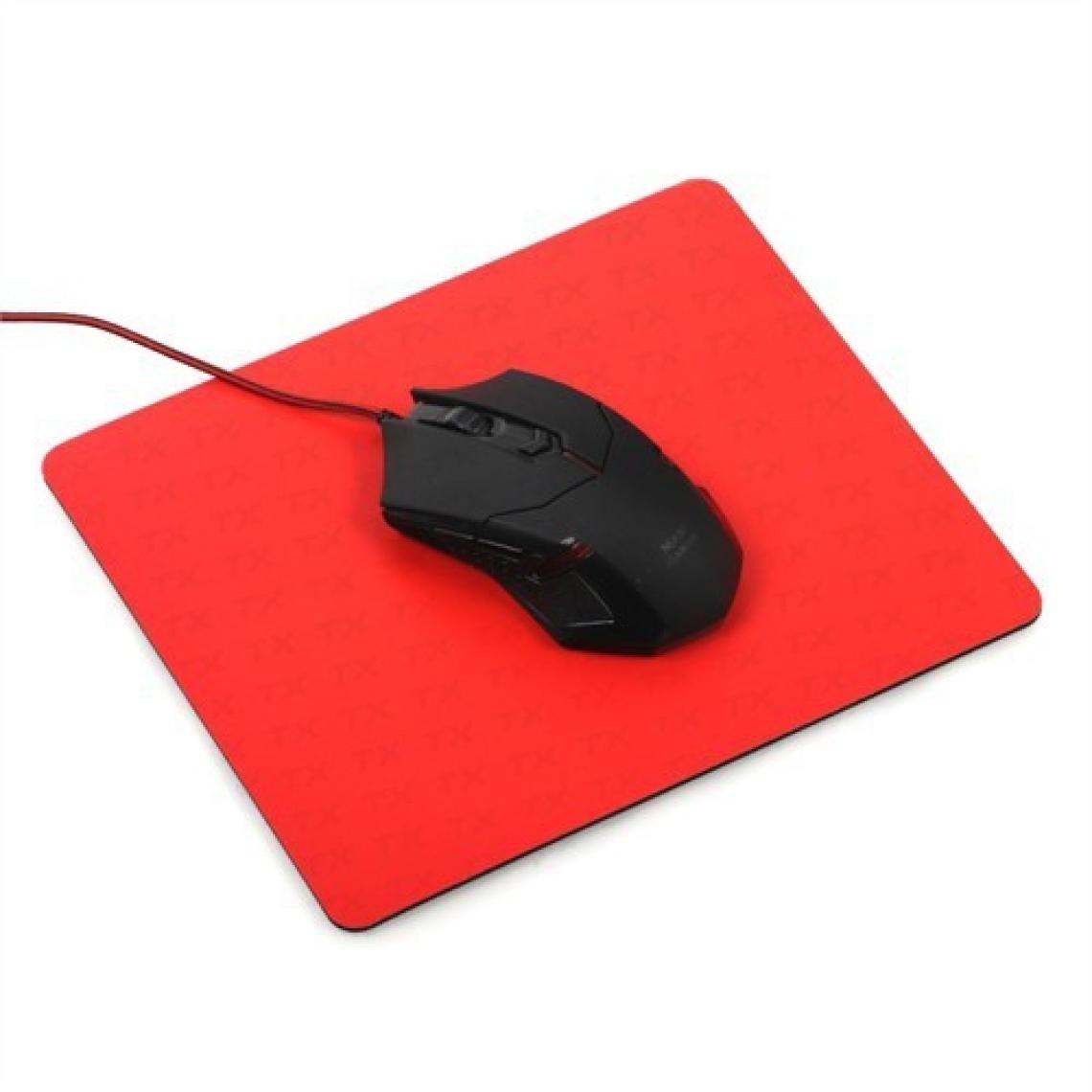 TX Flat Line Yarı Sert Üst Yüzeyli Slim Kırmızı MousePad (240x200mm)(TXACMPAD03RD)