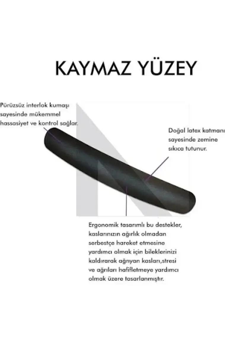 Active Team MP03 - Memory Mouse ve Klavye Bilek Destek Pedi | Yumuşak, Ergonomik, El Bileği Dinlendirme Ped Set