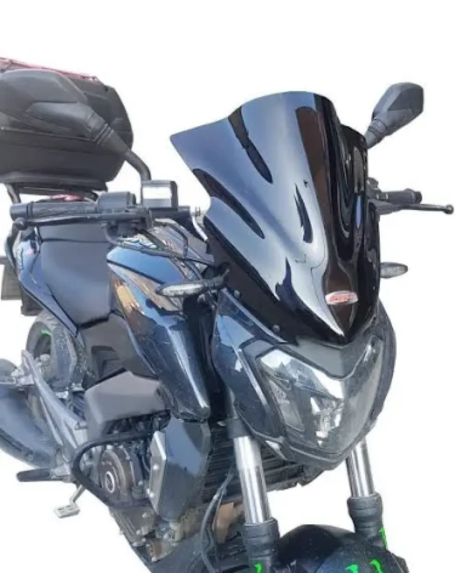 GP Kompozit Bajaj Dominar 250 / 400 2017-2024 Uyumlu Kısa Ön Cam Siyah 37 cm