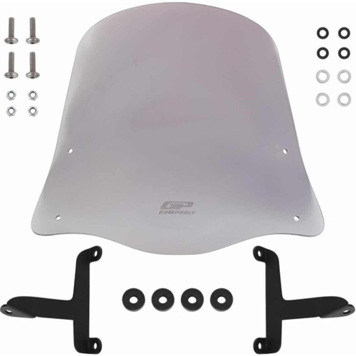 GP Kompozit Scooter Universal 2020 Uyumlu Ön Cam Füme 42 cm