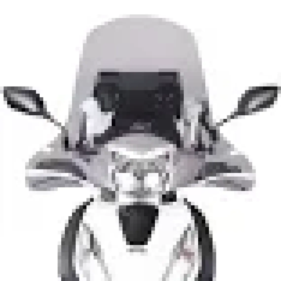 GP Kompozit Honda Dio 2021-2024 Uyumlu Ön Cam Füme 58 cm