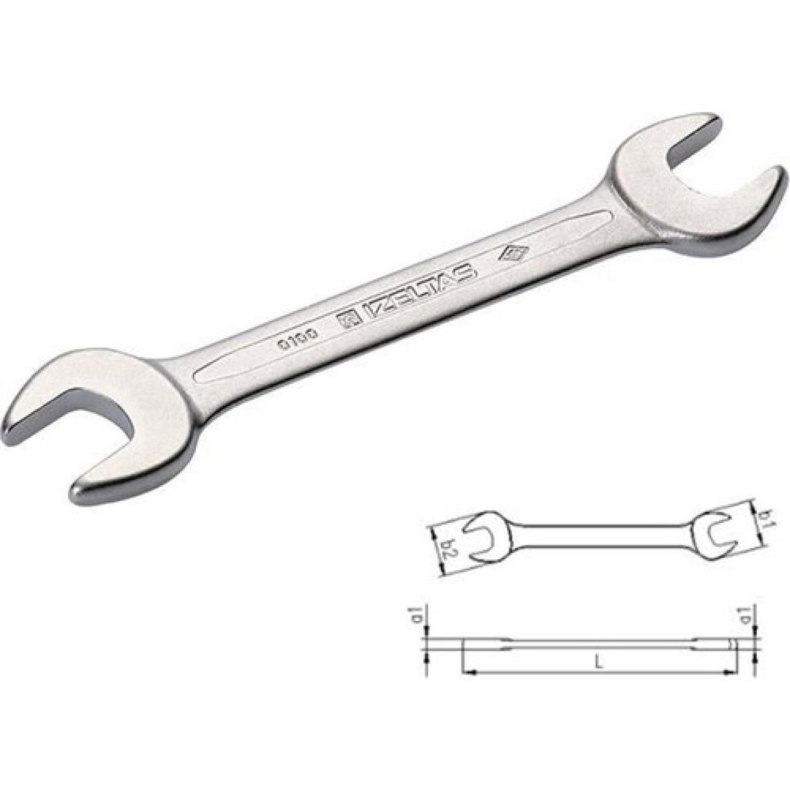 İzeltaş 0100 İki Ağız Kısa Boy 8x10 mm Anahtar