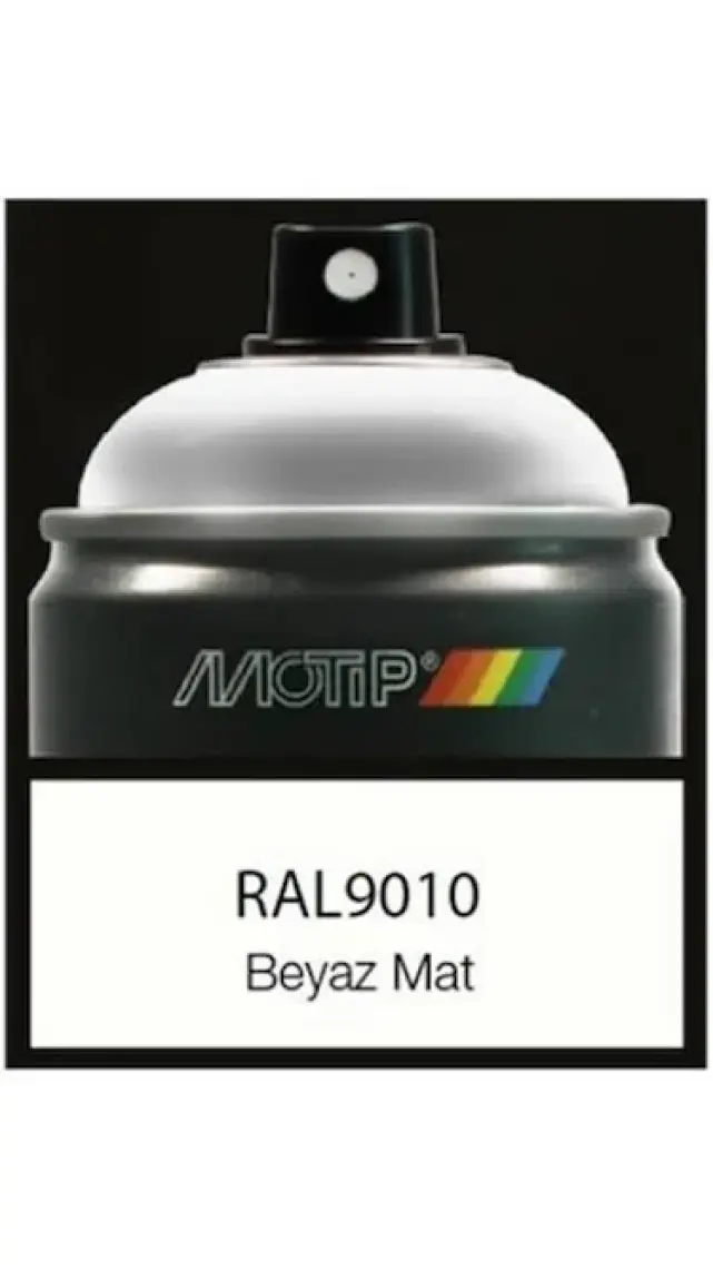 Motip Carat Mat Beyaz Sprey Boya - 400 ml RAL9010