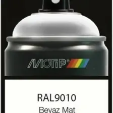 Motip Carat Mat Beyaz Sprey Boya - 400 ml RAL9010