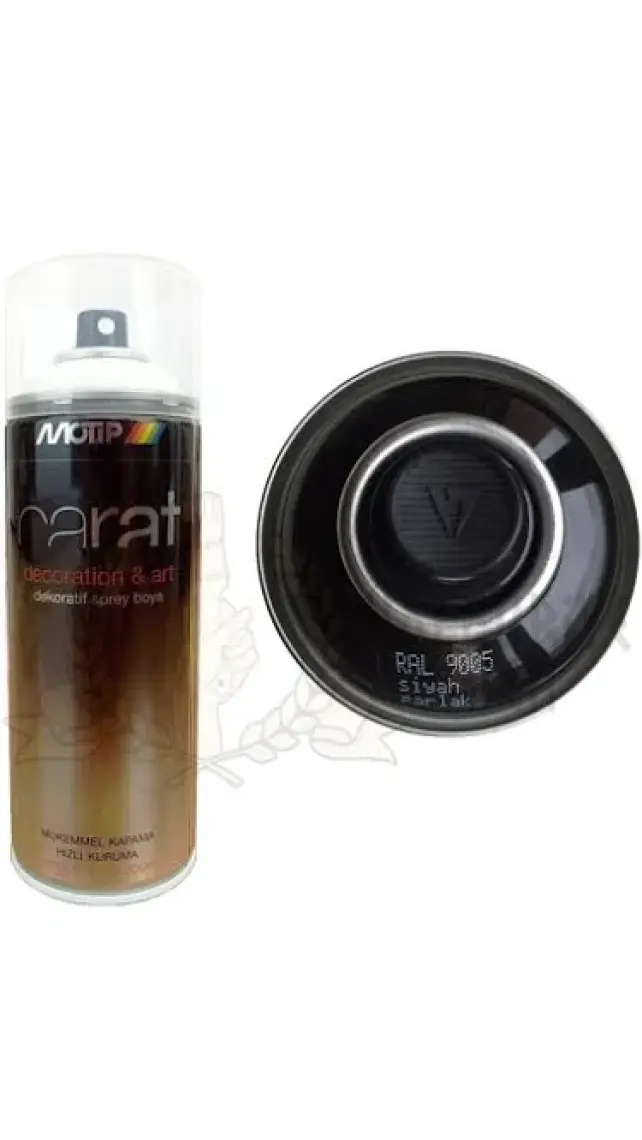 Motip Carat Ral 9005 Parlak Siyah Akrilik Boya 400 Ml Germany