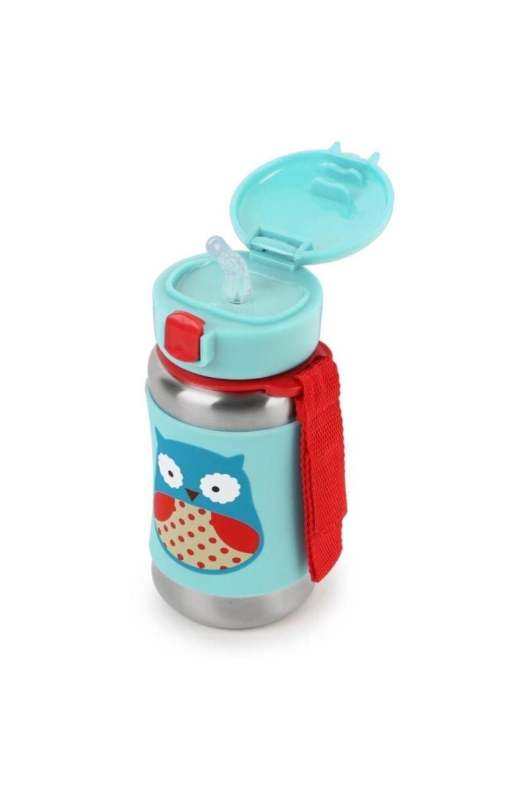 Skip Hop Zoo Baykuş Paslanmaz Pipetli Çelik Suluk