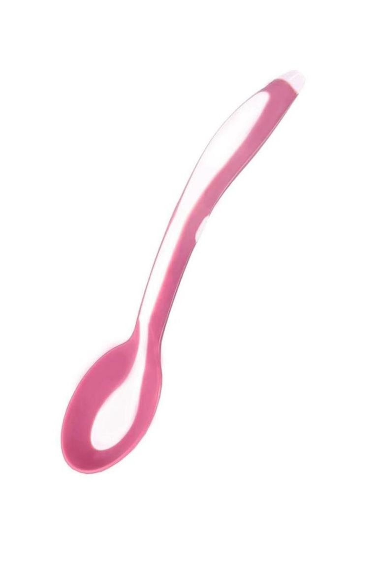 Taşıma Kutulu Mama Kaşığı - Yumuşak Uçlu - Pembe