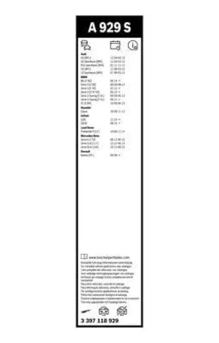 Bosch Aerotwin Silecek Seti - [600/475 Mm] Bmw 3 Serisi (2012 - 2021) [F30;F31;F34] - A 929 S