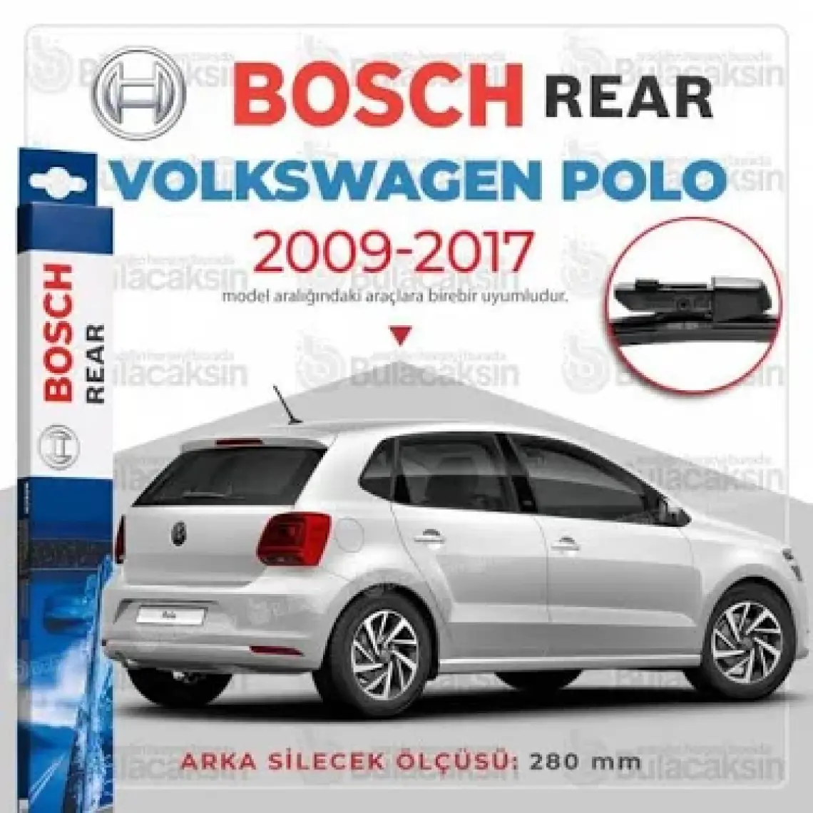 Bosch Rear Volkswagen Golf 7 2013 - 2017 Arka Silecek - A282H