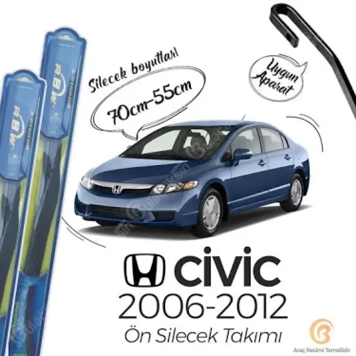 R.B.W. Honda Civic Fb7 Ön Silecek Takımı (2012-2016) Hibrit