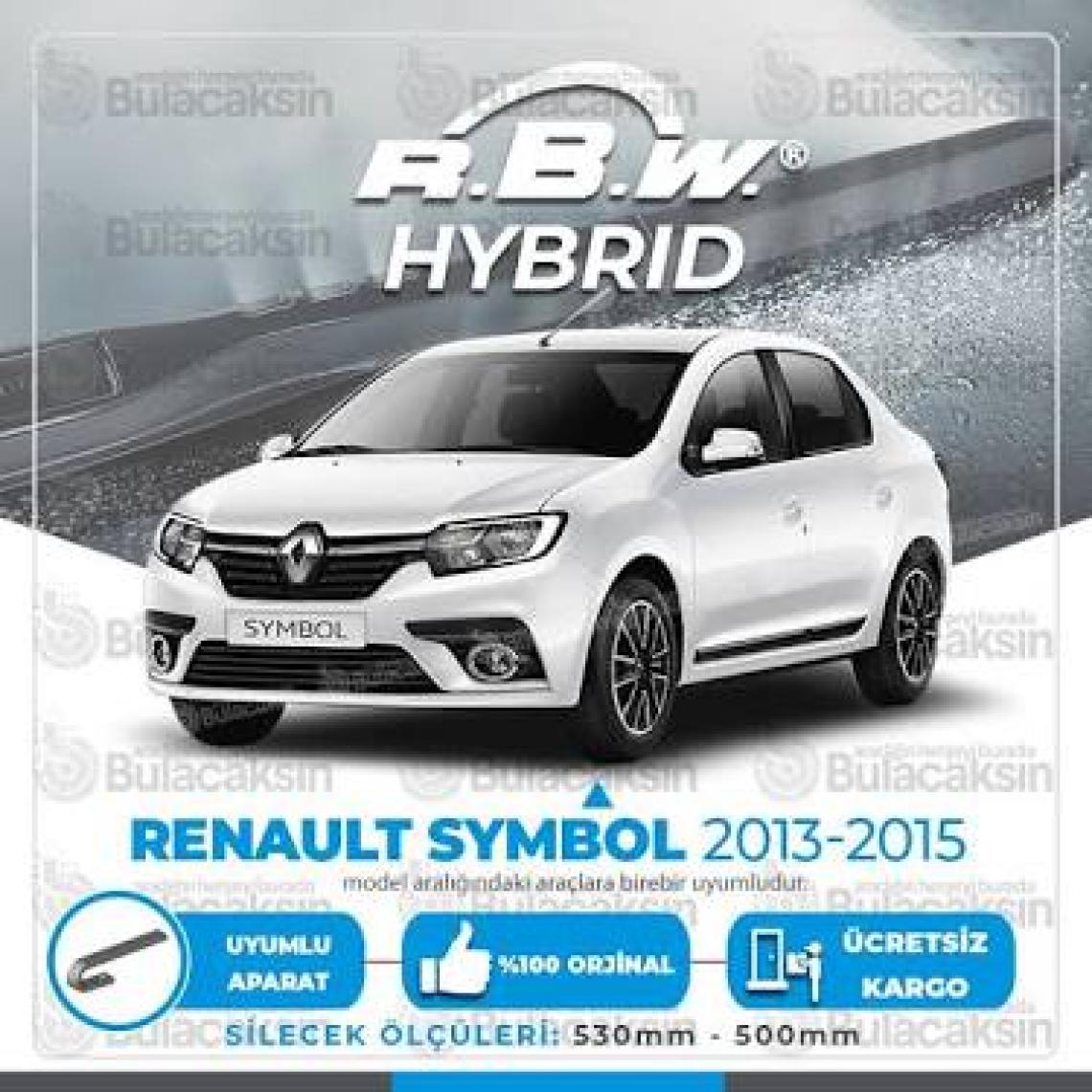 R.B.W. Renault Symbol Hybrid Silecek Takımı 2013-2016
