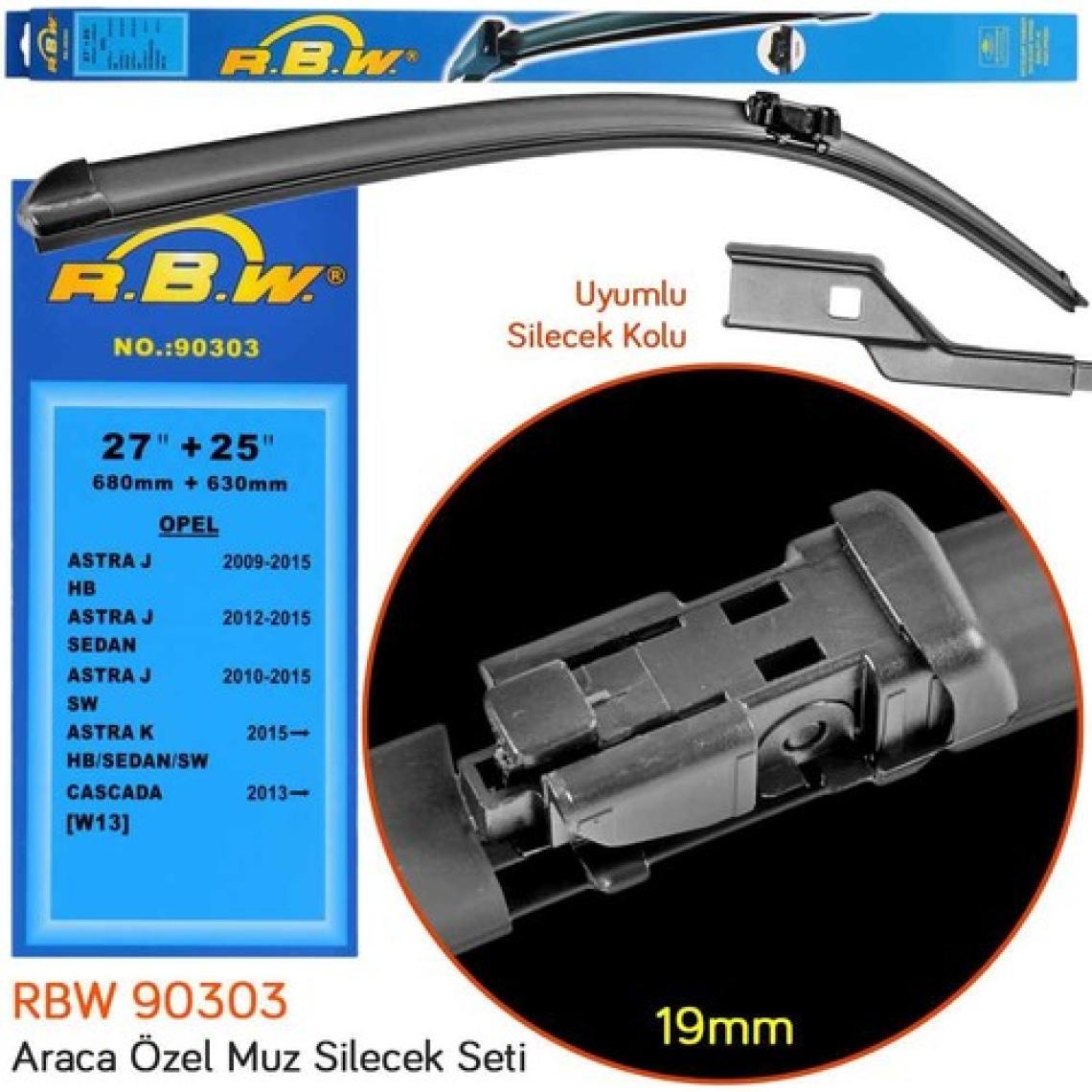 R.B.W. 90303 Opel Astra J Sedan 2012-2015 Ön Silecek Takımı